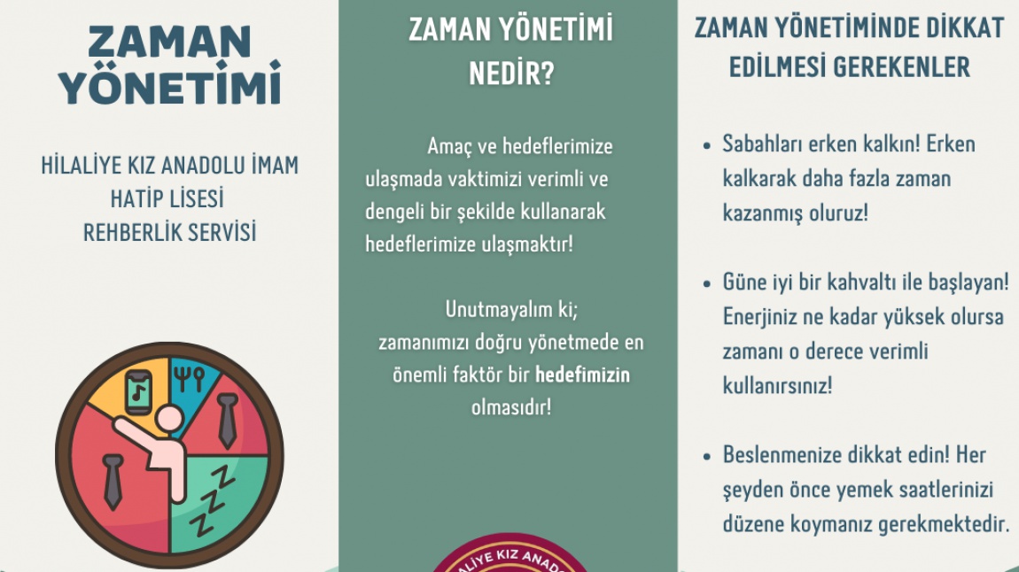 MOTİVASYON VE ZAMAN YÖNETİMİ ÇALIŞMALARI